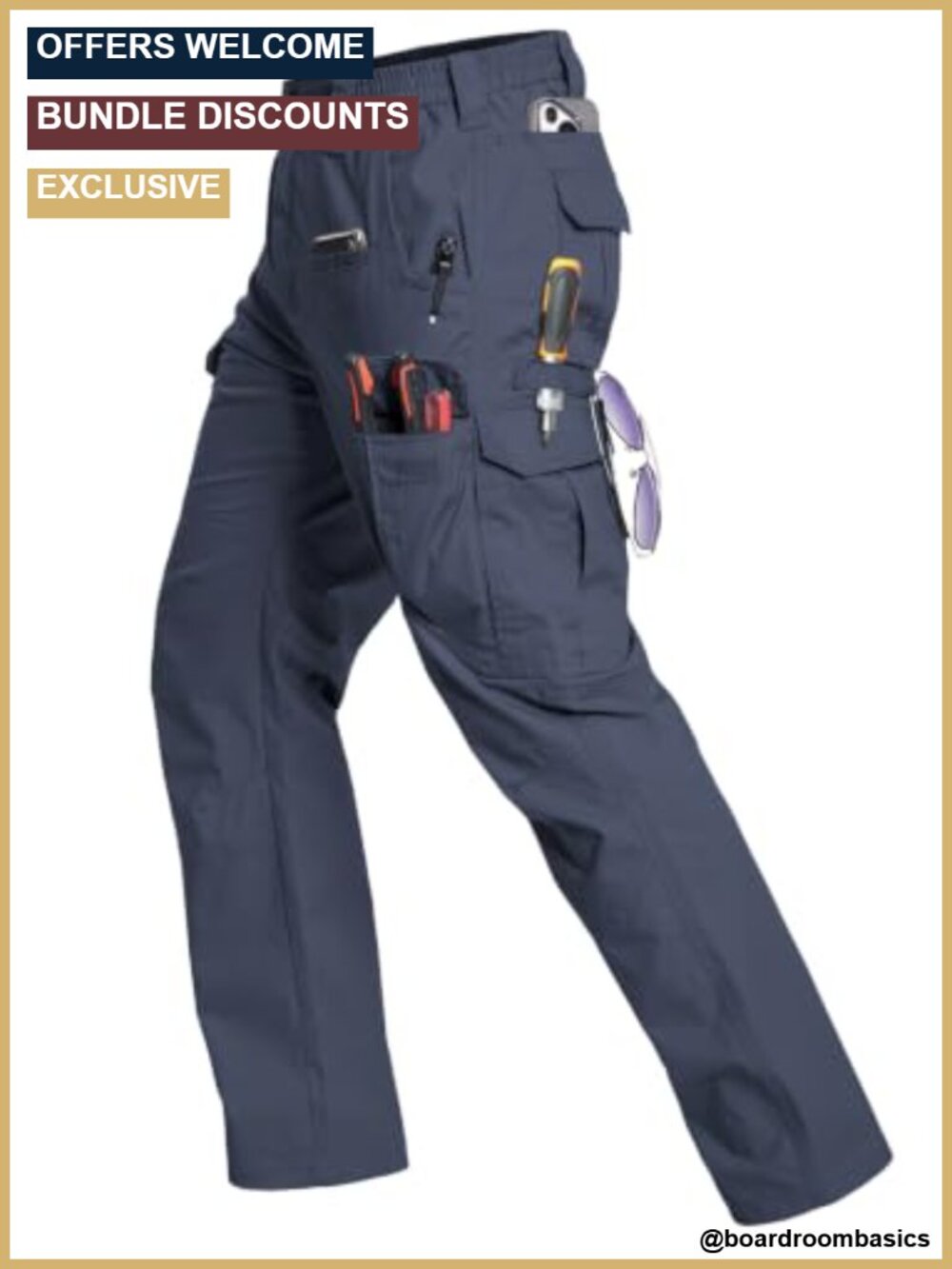 Men's Stretch Ripstop Cargo Pants Water-Resistant Tactical Work Pants